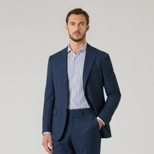 Blue Wool Structured K-Suit